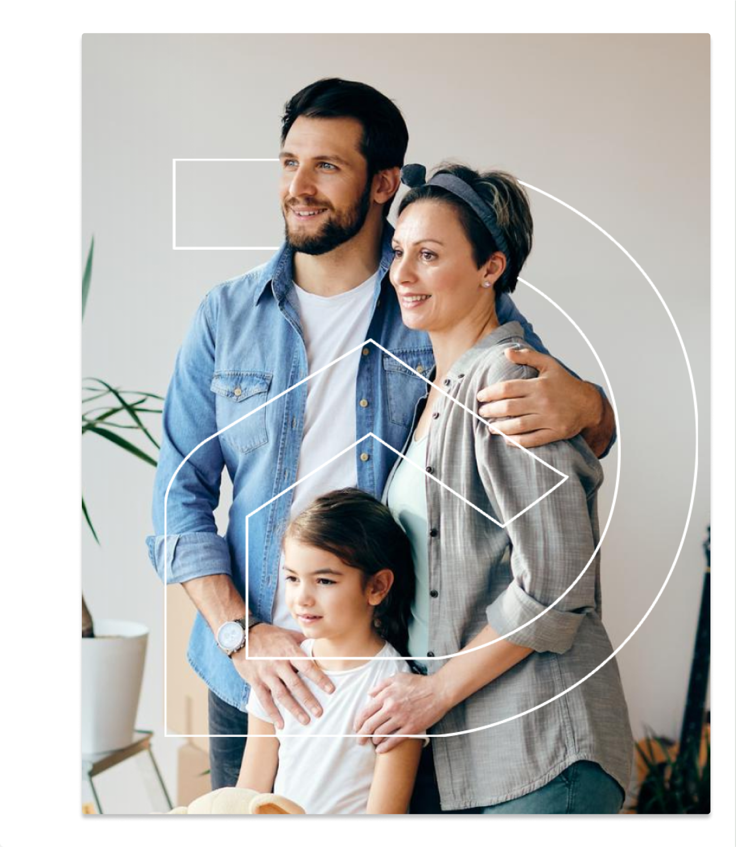Happy family - father, mother, and daughter